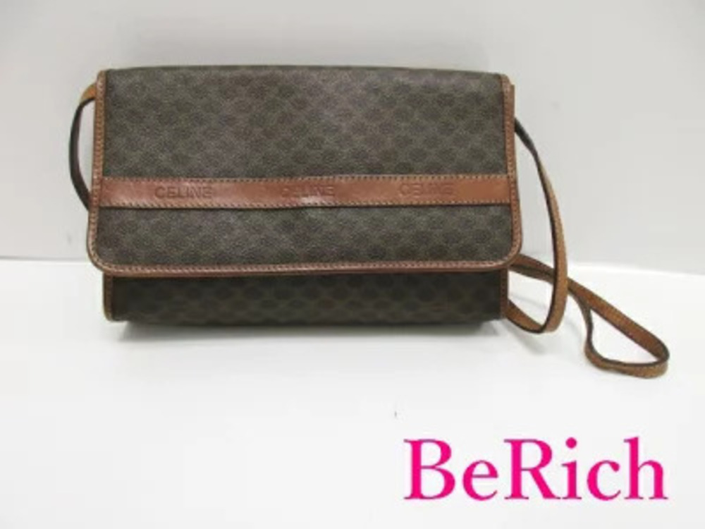 Celine shoulder bag brown Macadam can be worn over the across body